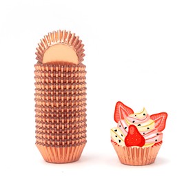 Bakexcel Mini Foil Paper Cupcake Liners, Perfect for Mini Cupcakes, Muffins and Other Treats, Pack of 320, Champagne Gold