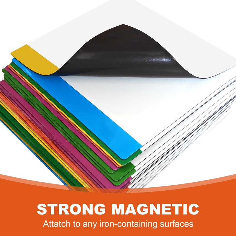 Reusable Magnetic Sticky Note for Fridge,Post on Small Magnet Sheets,Square