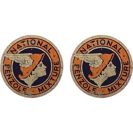 Pure Print Cut Oil Tuning Sticker for Hotrod and Vintage Cars - Retro Design Racing Themes V8 Rat - High Quality Rat Rod Oil Slick Stickers, Pack of 2, 10cm STP & Pennzoil (National Benzole)