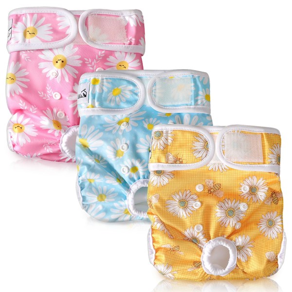 SlowTon Washable Dog Diapers Female - 3 Pack No Leak