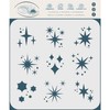 Sparkling Stars Stencil, 11.5 x 11.5 cm (S) - Shiny