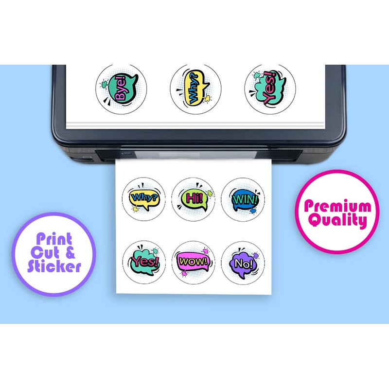Creavvee 4 Label per Sheet, 20 A4 Sheets, Printable White