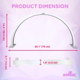 XOLLOZ Half Moon Nail Desk Lamp – 3360 Lumen LED Light for Nail Techs, Tattoo & Lash Work, Moon Light for Desk – Sleek White Design, Touch Control