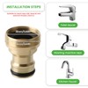 4 PCS Tap Connector Set, Brass Hose Connector Universal Garden