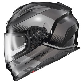 ScorpionEXO Ryzer Full Face Motorcycle Helmet with Pinlock Ready Shield with Integrated Speaker Pockets DOT ECE Approved Edge (Dark Grey - Medium)