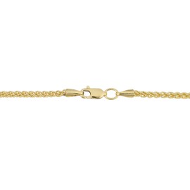 Kooljewelry 14k Yellow Gold Filled Round Wheat Chain Necklace (2.5 mm, 18 inch)
