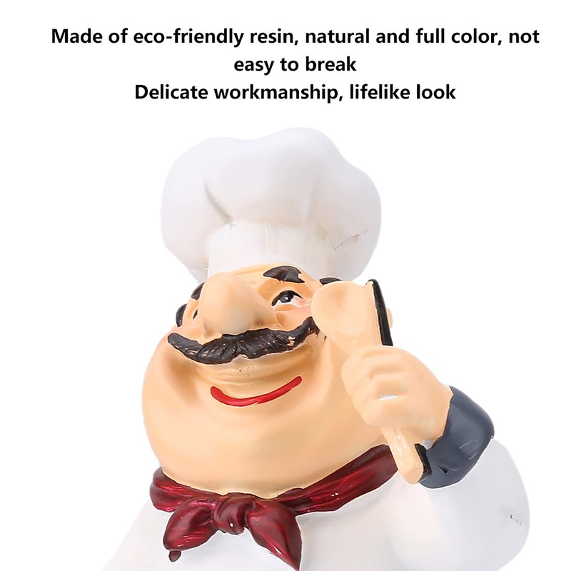 Cook Statue Kitchen Decoration Resin Decorative Ornament Chef Statue Collectible