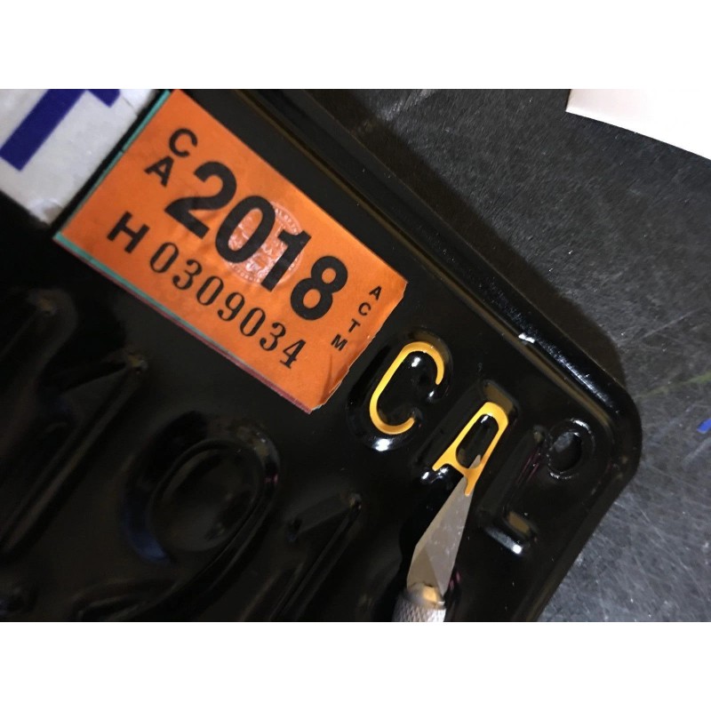 dgdistributions California motorcycle license plate restore or transform