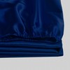 ROOEE Satin Silk Fitted Sheet with Pillowcase Set Breathable Soft