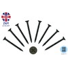 100 x 35mm Screws Black for Wood Corse Screw Plasterboard