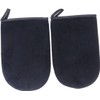2piezas Aplicador De Autobronceador Guantes Autobronceadores De Pelusa Negros Bronceado