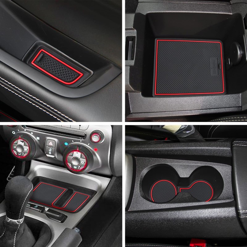 SENSHINE for Chevy Camaro Accessories 2010-2015 Interior Cup Holder Inserts