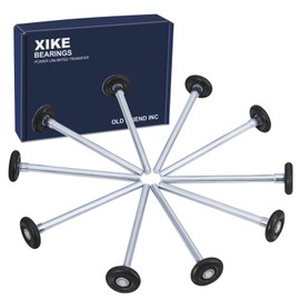 XiKe 10 Pack Black 2" Nylon Garage Door Roller 7" Stem, Quiet/Durable and High Load, Use 6200-2RS Double Seals Precision Bearings.