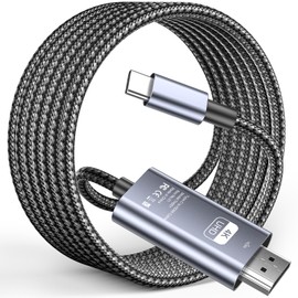 APCUWCQ USB C auf HDMI Kabel 4K@60Hz 2M Geflochtener USB Typ C zu HDMI Adapter f??r Heimb??ro Thunderbolt 4/3 Kompatibel mit MacBook Pro 2021/2020, MacBook Air,iPad Pro 2021, Surface Book 2,Galaxy S23 S2