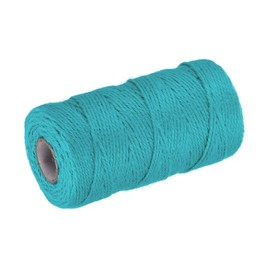 MECCANIXITY 328 Feet Garden Twine, 2mm Craft Jute Twine String Jute for Artwork, DIY Crafts, Gift Wrapping, Lake Blue