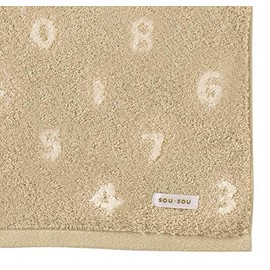 Marushin 6165012800 SOU SO-SU-U Face Towel, Light (Tan), 100% Cotton, Antibacterial and Odor Resistant