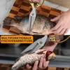 Plys Kitchen Scissors Stainless Steel Cooking Scissors for Kitchen: Heavy