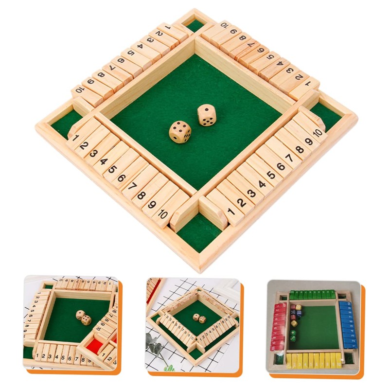 Generic 1 Set Wooden Board Dice Game Fun Entertainment for