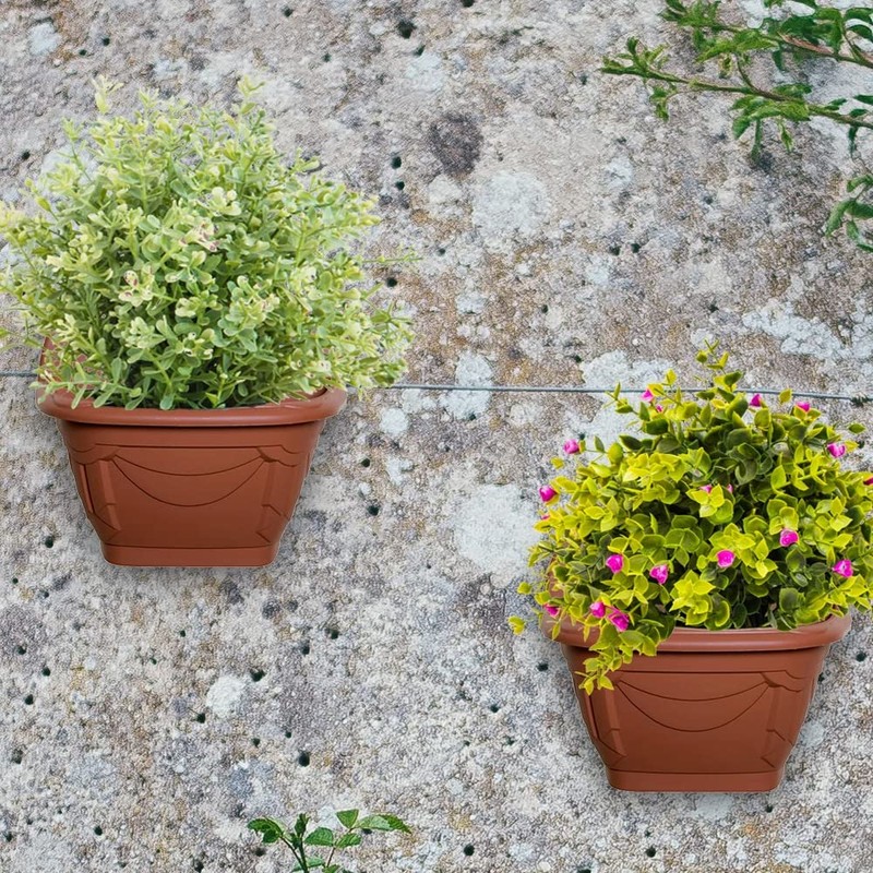 PHG Stylish Wall Flower Planters | Elegant Outdoor Plastic Planters