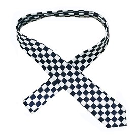 List A BLACK WHITE Checkered Tie - Novelty Fashion Statement Necktie for all meetings and outfits