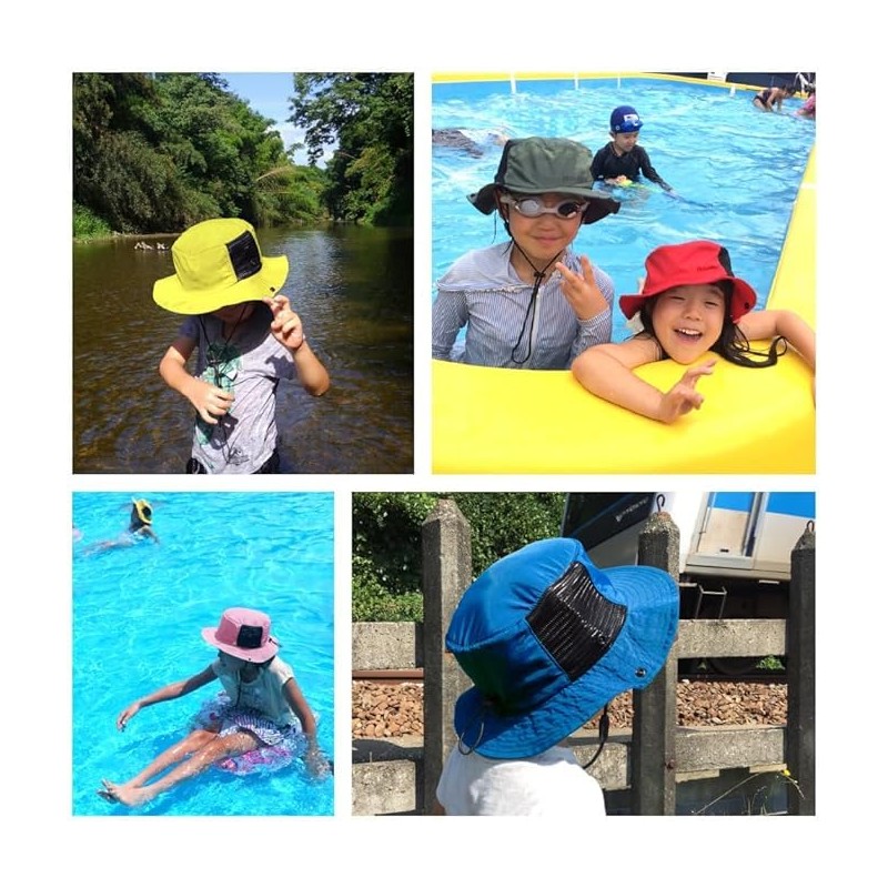 HUGGABEEE Kids Surf Hat, Kids Hat, Safari Hat, Removable Sun
