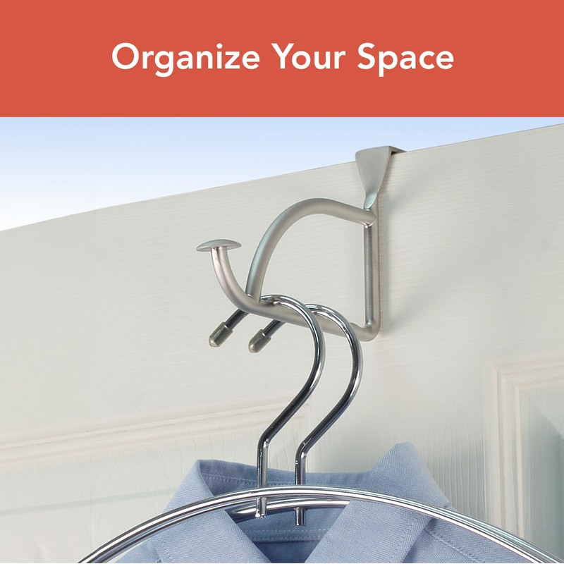 Spectrum Stratford Satin Nickel Over The Door Hook Valet for