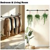 Winmien Industrial Pipe Clothes Rack, 50 In Heavy Duty Wall