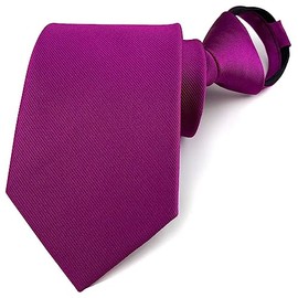 Mens Big Boys Magenta Silk Clip on Zip Ties Violet Elegant Formal Wedding Neckties Summer Events