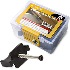 Hidden Deck Fasteners for Composite Decking Board, Universal Hidden Fasteners with Stainless Steel Screws, Composite Decking Clips for Wood Deck Framing, 90 Per Box for 50 SQ.FT