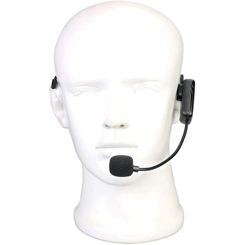 Retekess TR503 Wireless FM Microphone Headset, Hands-Free with Rechargeable Battery