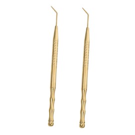 MERRYHAPY 2pcs Eyebrow Curling Tools Metal Eyelash Curler Lash Lifting Lash Lift Accessories Eyelash Lift Perm Tool Lash Lift Kit Eyelash Grafting Sticks Lash Tool Stainless Steel Golden
