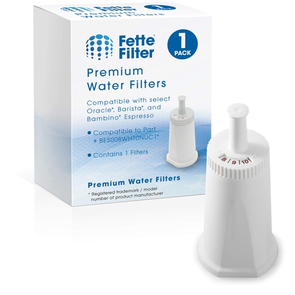 Fette Filter - Replacement Water Filter Compatible with Breville Claro Swiss For Oracle, Barista & Bambino - Compare to Part #BES008WHT0NUC1 - (Pack of 2)