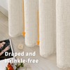 BGment Linen Curtains 36 Inch Length for Kitchen Cafe Window,