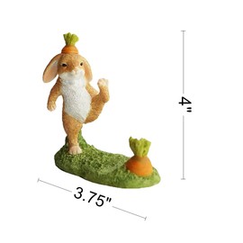 Gemmia Miniature Fairy Garden Rabbit Phone Support Phone Holder- Be Stronger