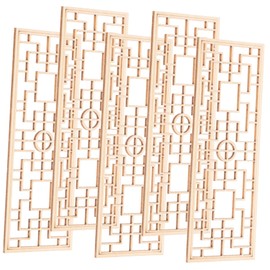 Vaguelly 5pcs Doll House Screen Funny Screen Model Toy Screen Decor Mini Chinese Folding Screen Astetic Room Decor Screen Model for Children Funny Mini Screen Chinese Screens Panel Wood