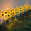 Solar Sunflower Lights Outdoor Waterproof - 6 Pack Solar Powered