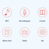 MP3 Player Voice Recorder Multifunctional Electric Book Radio Alarm Clock