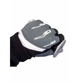 Race-Driven ATV/MX/Off Road Silicone Fingertip Riding Glove -Silver Youth Medium