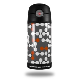Skin Decal Wrap compatible with Thermos Funtainer 12oz Bottle Locknodes 04 Burnt Orange (BOTTLE NOT INCLUDED) by WraptorSkinz