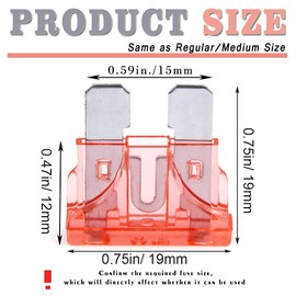 (55 pcs) 40 Amp Standard Blade Fuse, 40A Automotive Fuse for Car Truck