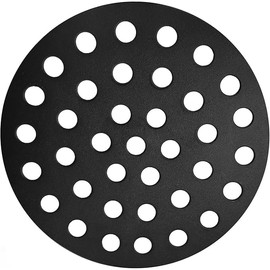 9 Inch Bottom Grate for BBQ,Round Cast Iron Fire Grate for Large Big Green Egg Grill - Heavy Duty Charcoal Plate Replacement Part, Kamado, Vision & Primo Grills - Durable and Non-deformable