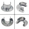 2 Pack Stainless Steel Closet Pole Sockets Curtain Pole Brackets