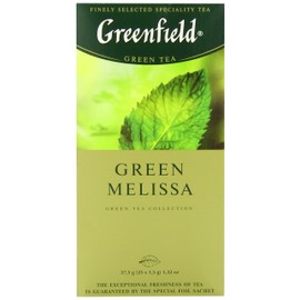 Greenfield Greenfield Green Melissa Green Tea Fruit & Herbal Collection 25 Teabags The Execptional Freshness Of Tea Is Guranteed By The Special Foil Sachet