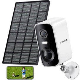 2.4GHz WiFi Wireless Solar Security Camera Outdoor , Battery Home Indoor Camera, Solar Panel Autonomous, 360° PTZ, 2K Full Color Night Vision, PIR Alarm, Two-Way Audio - Quantity: 1pc