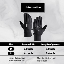 Winter Thermal Gloves Men Women, Winter Gloves Touchscreen Windproof Thermal Gloves Hand Warmers Cycling Gloves Running Climbing Skiing Driving Gloves for Men Women(L)