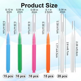 70 PCS Shower Head Cleaning Brush, Small Hole Nozzle Unclogger, Denser Bristles Anti-Clogging Pipe Cleaners, Multifunctional Crevice Cleaning Brush for Gap, Braces, Bathroom (Multiple Colors)
