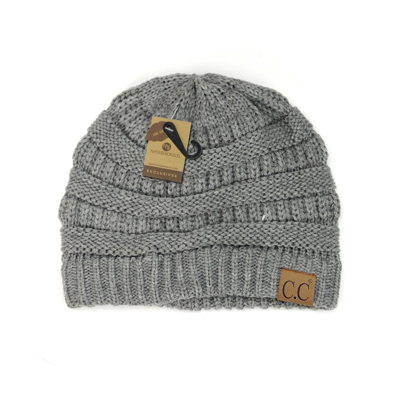 C.C Trendy - Gorro de Punto Trenzado Grueso y Suave