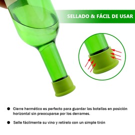 DOSYU 10PCS Tapon para Vino Silicona de Reutilizables, Tapones para Botella de Vino de Colores, Silicona Alimentaria, Más Segura, Buen Sellado para Mantener Frescura Del Vino.