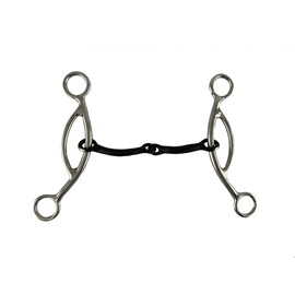 Showman Stainless Steel 5" Sweet Iron Broken Mouth Bit w/Sliding Gag