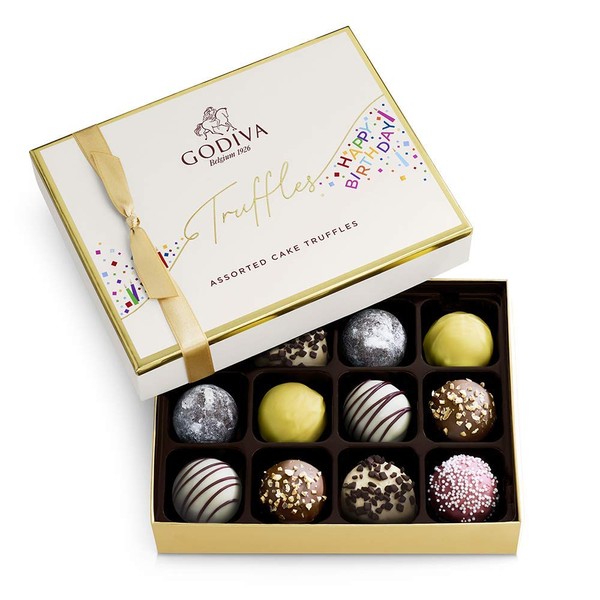 Godiva Chocolatier Birthday Truffles Assorted Chocolate Gift Box, 12 pc.
